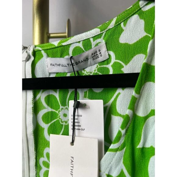 Faithfull the Brand La Berben Mini Dress Cleo Floral Print Dress NWT Sz. 4 - Picture 5 of 9